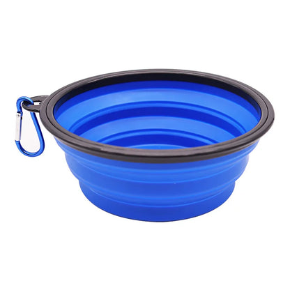 Large Collapsible Dog Pet Folding Silicone Bowl