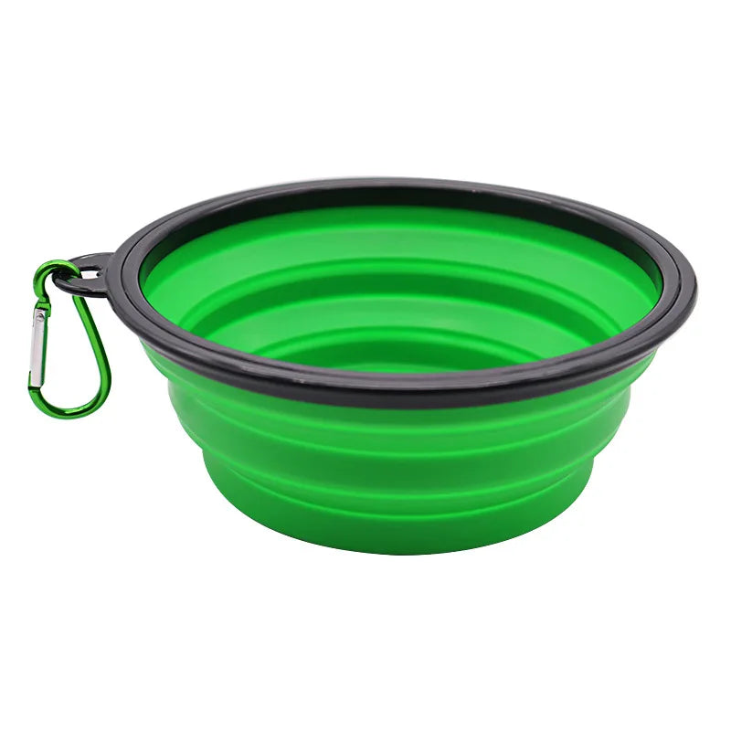 Large Collapsible Dog Pet Folding Silicone Bowl