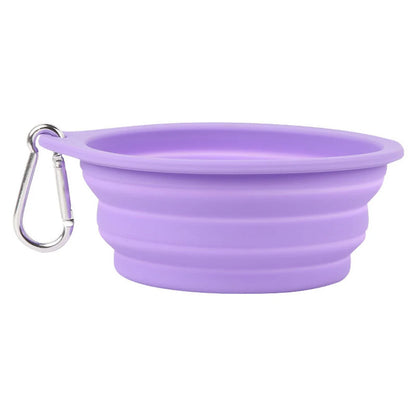 Large Collapsible Dog Pet Folding Silicone Bowl