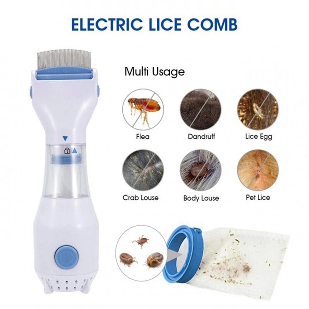 Pets Electric Lice Removal Killer Brush