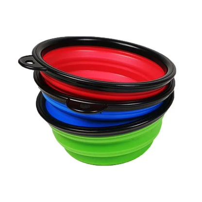 Large Collapsible Dog Pet Folding Silicone Bowl