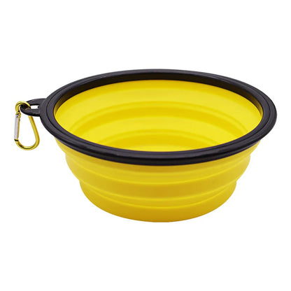 Large Collapsible Dog Pet Folding Silicone Bowl