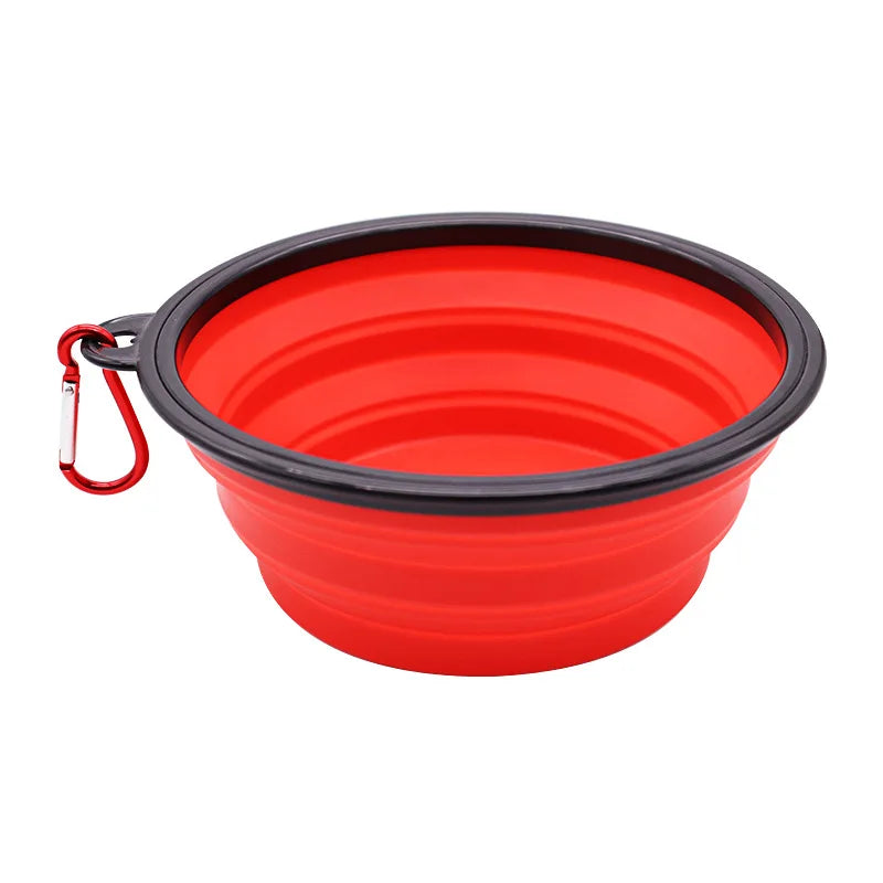 Large Collapsible Dog Pet Folding Silicone Bowl